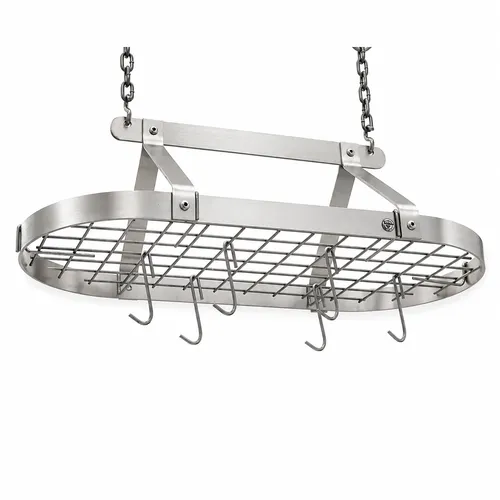 Enclume Classic Stainless Steel Oval Ceiling Pot Rack