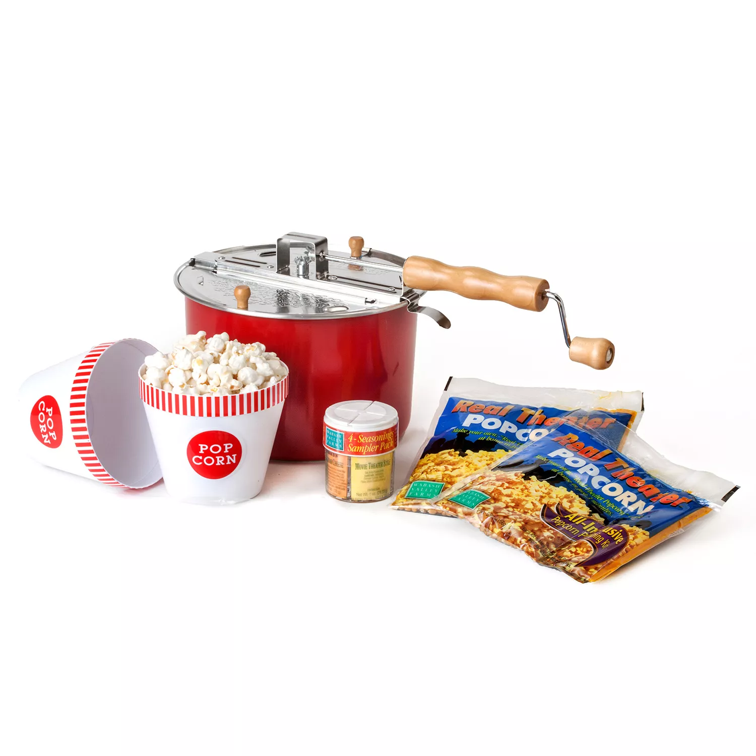 Mini Popcorn Maker Hand-cranked Cannon Corn Popper Pop Corn