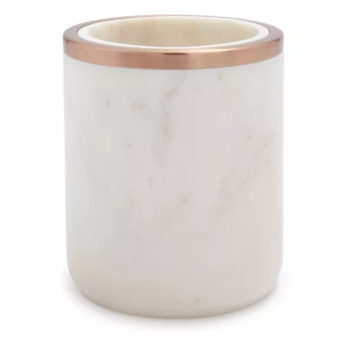 Marble and Rose Gold Utensil Crock