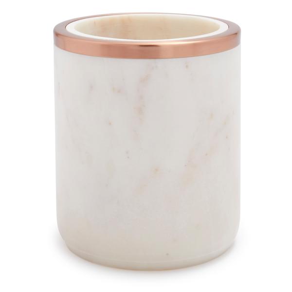 Marble and Rose Gold Utensil Crock
