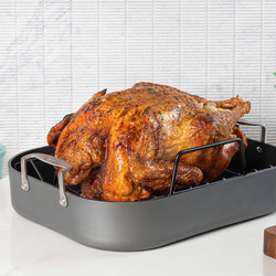 Viking Hard Anodized Roaster with Rack and Carving Set