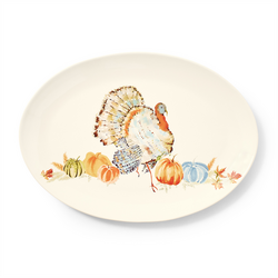 Sur La Table Thanksgiving Turkey Oval Platter