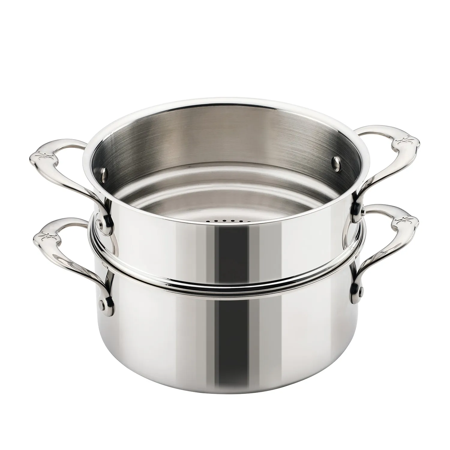 Hestan ProBond Luxe Stainless Steel Soup Pot with Steamer Insert, 3 qt.
