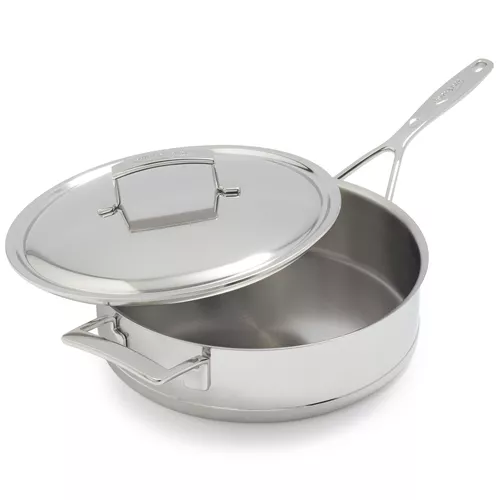 Demeyere Silver7 Stainless Steel Sauté Pan with Lid