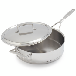 Demeyere Silver7 Stainless Steel Sauté Pan with Lid Note that this is a heavy pan