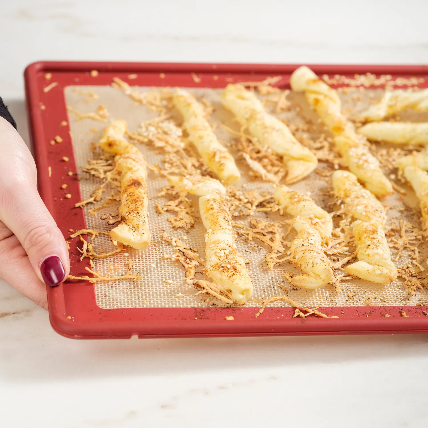 NoStik Edged Reinforced Silicone Half-Sheet Baking Mat