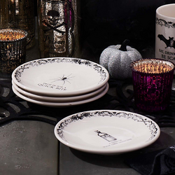 Halloween Appetizer Plates, Set of 4