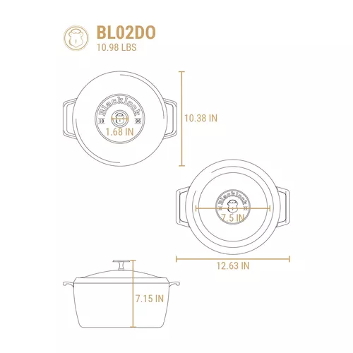 Lodge Blacklock Dutch Oven, 5.5 QT