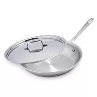 All-Clad D5 Brushed Stainless Steel Skillet with Lid