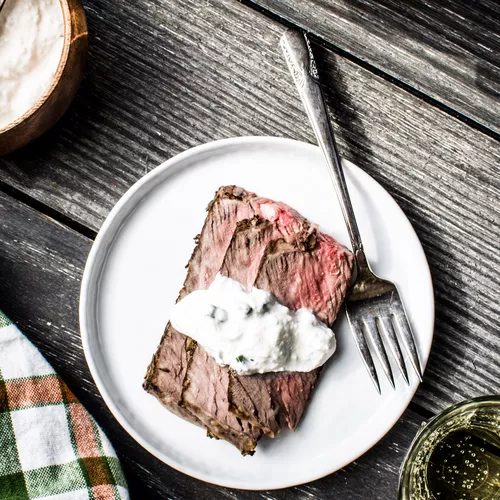 Instant Pot Herbed Prime Rib Roast with Horseradish Cream Sauce