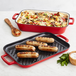 Sur La Table Rectangular Baker with Grill Pan Lid