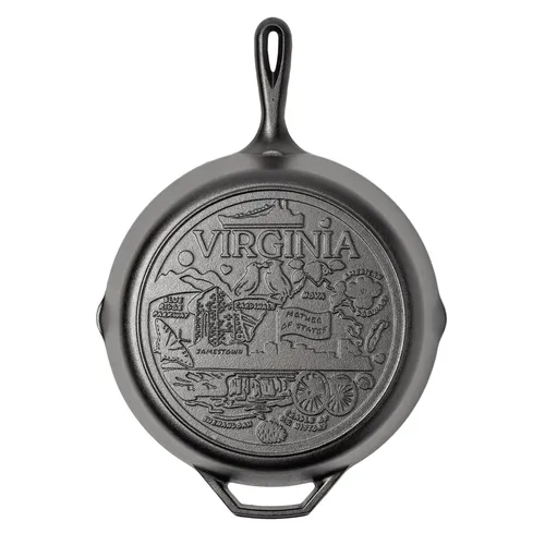 Lodge American Road Trip Cast Iron Skillet, Virginia, 12”