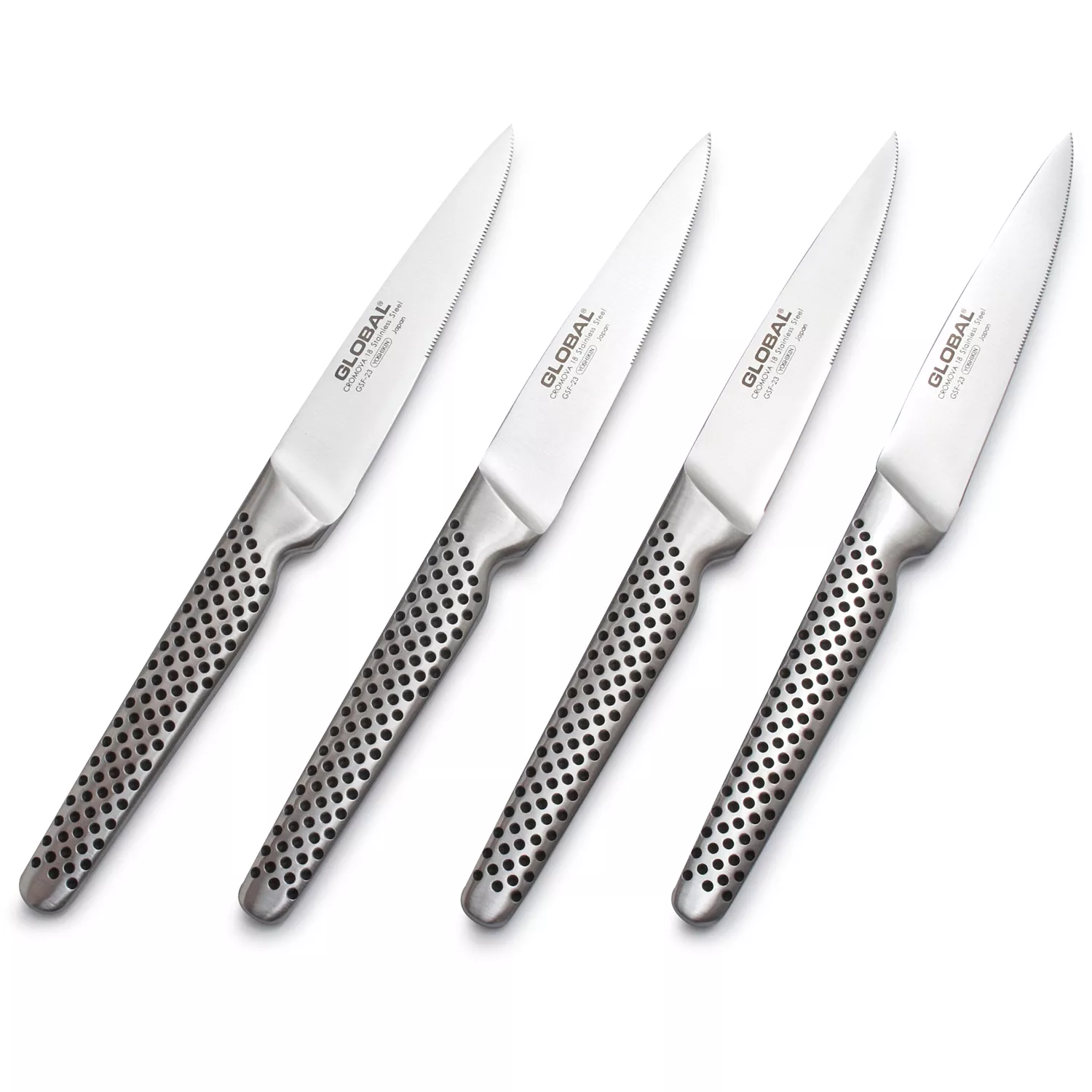 Global Accessories G-88/4001 4 Piece Steak Knife Set with Dock