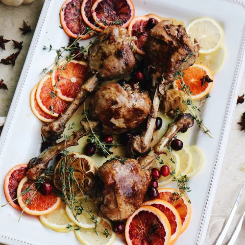 Five-Spice Turkey Legs with Citrus Glaze