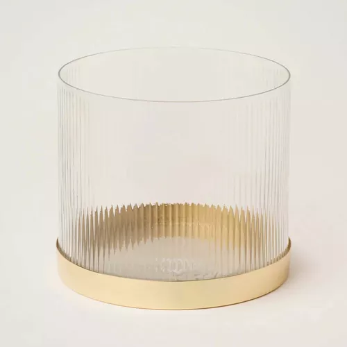 Fleck Fluted Glass Vase