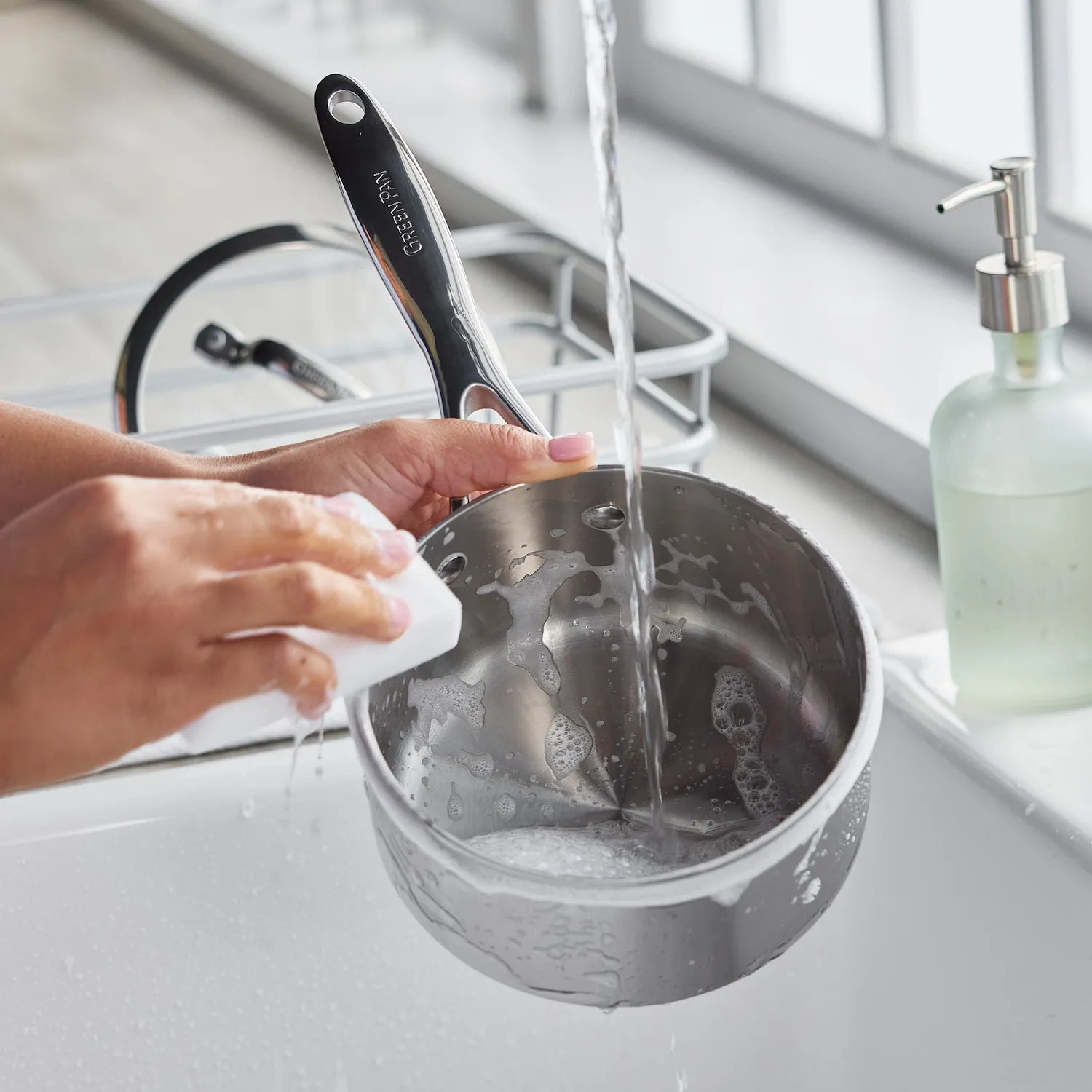 GreenPan Valencia Pro 3-Ply Stainless Steel Saucepan with Lid