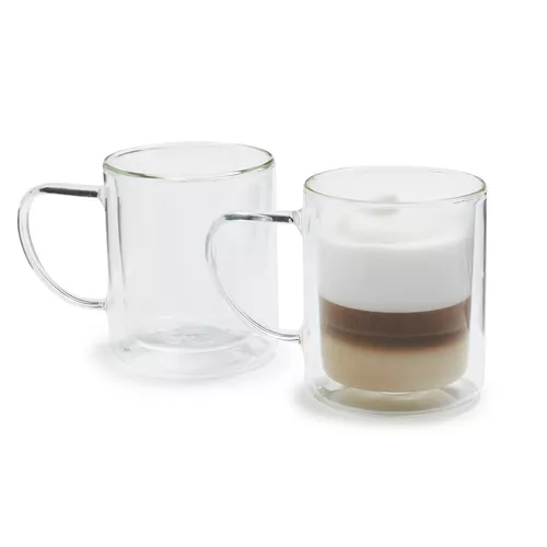 Sur La Table Doppio Double-Wall Coffee Glasses, Set of 2