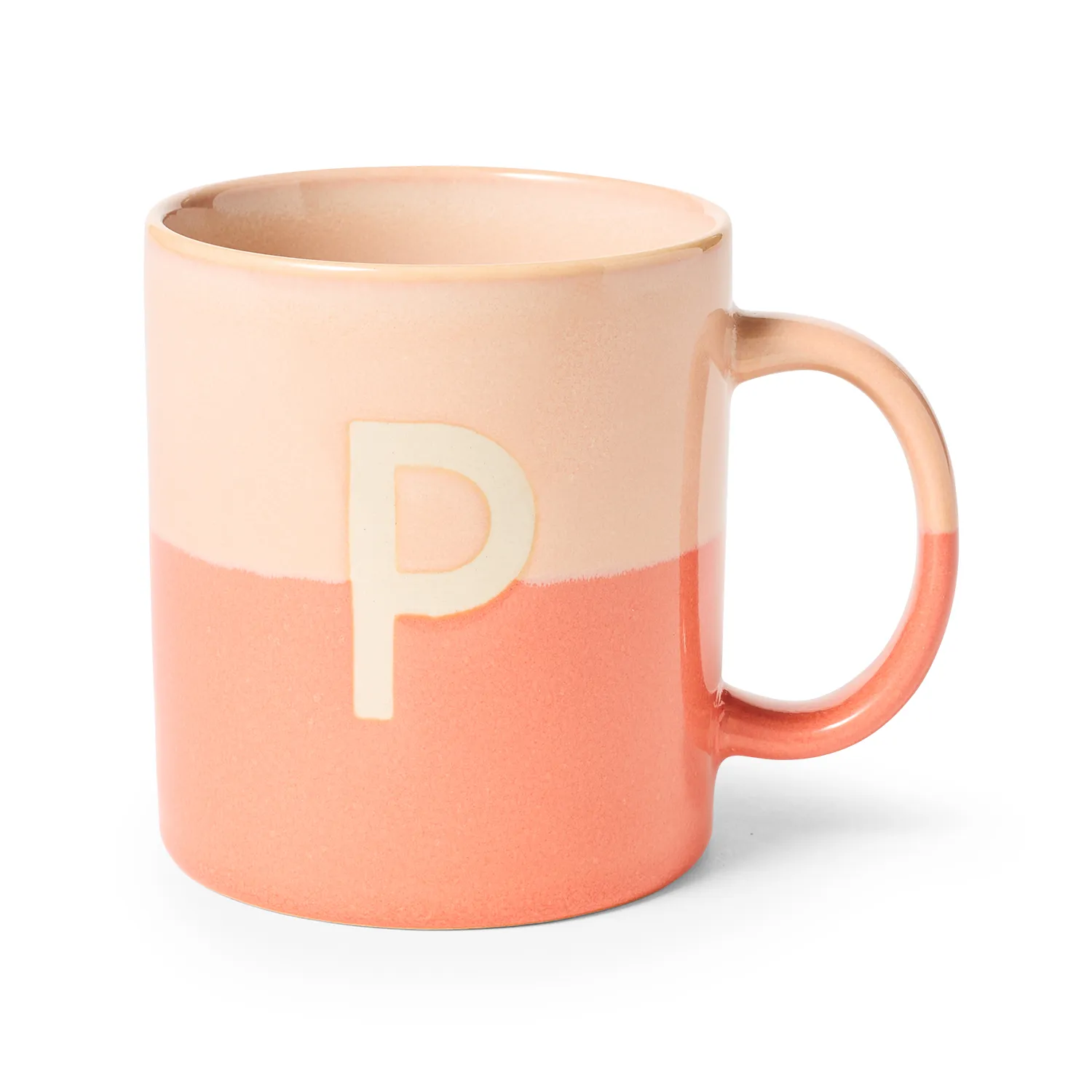 Sur La Table Color Block Monogram Mug, 15oz