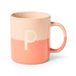 Sur La Table Color Block Monogram Mug, 16.2oz Hand warmer mug