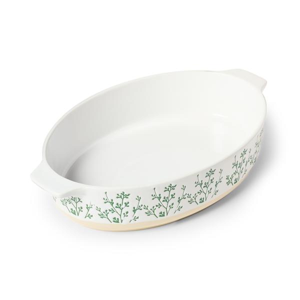 Sur La Table Floral Oval Baker, 3.4 qt.