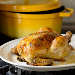 Roasted Chicken with Mustard-Thyme Sauce
