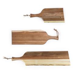 Picnic Time Artisan Acacia Serving Planks, Set of 3 