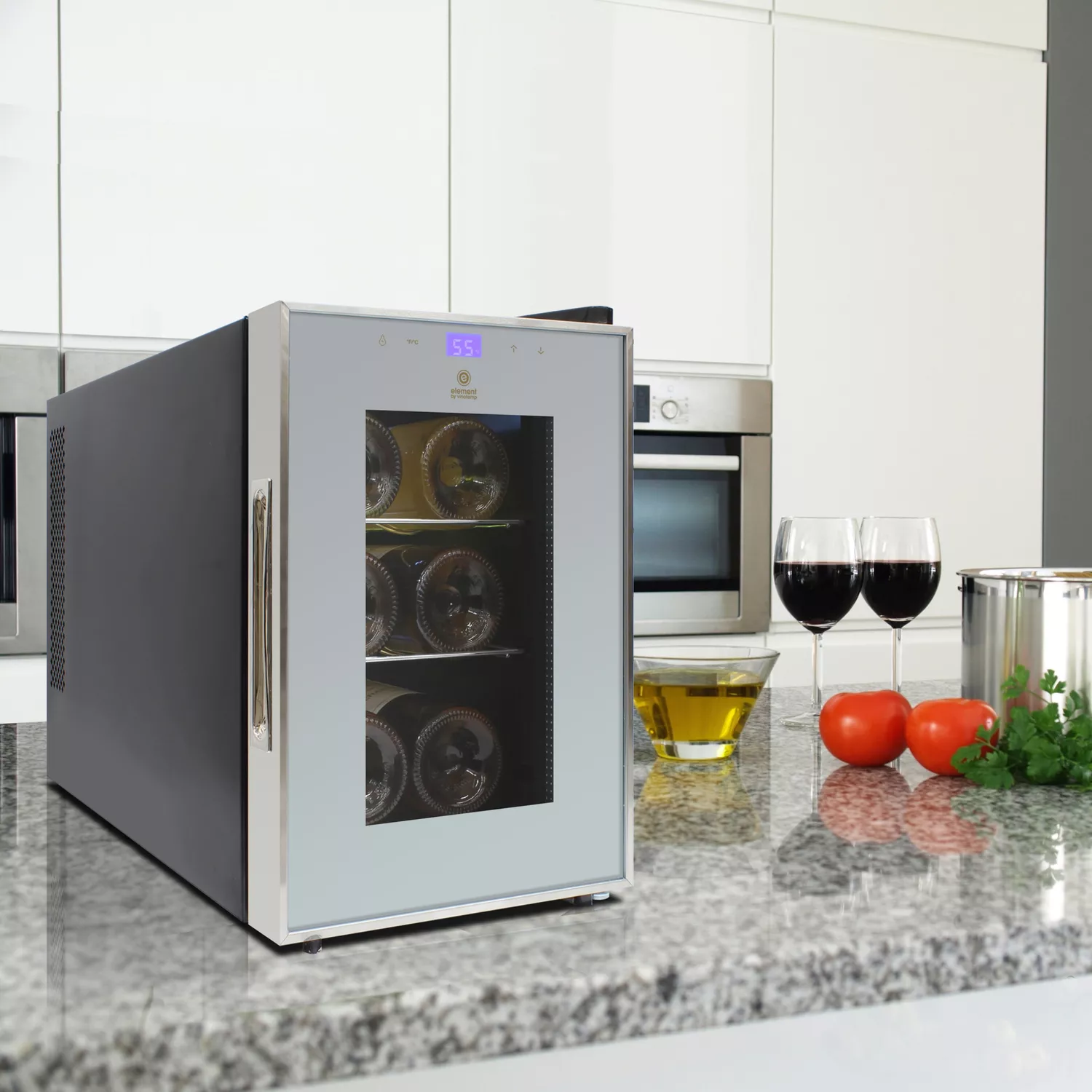 Vinotemp Eco Series Compact Single-Zone 6-Bottle Wine Cooler with Touch Screen Controls