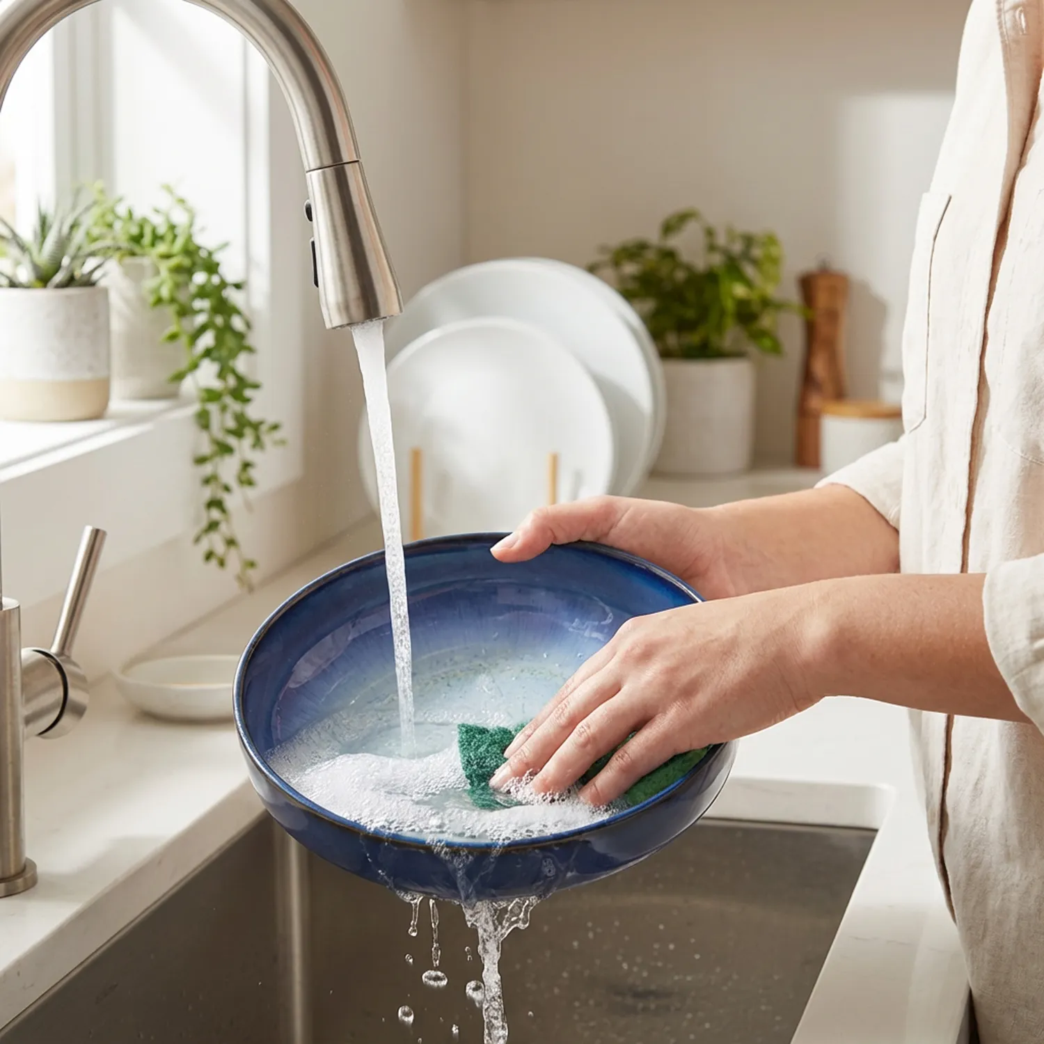 Sur La Table Lucent Reactive Glaze Pasta Bowl