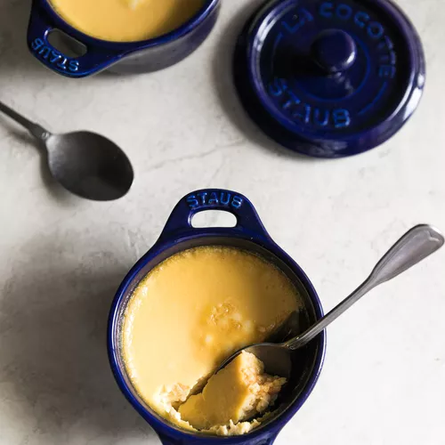 Mini White Chocolate Flans