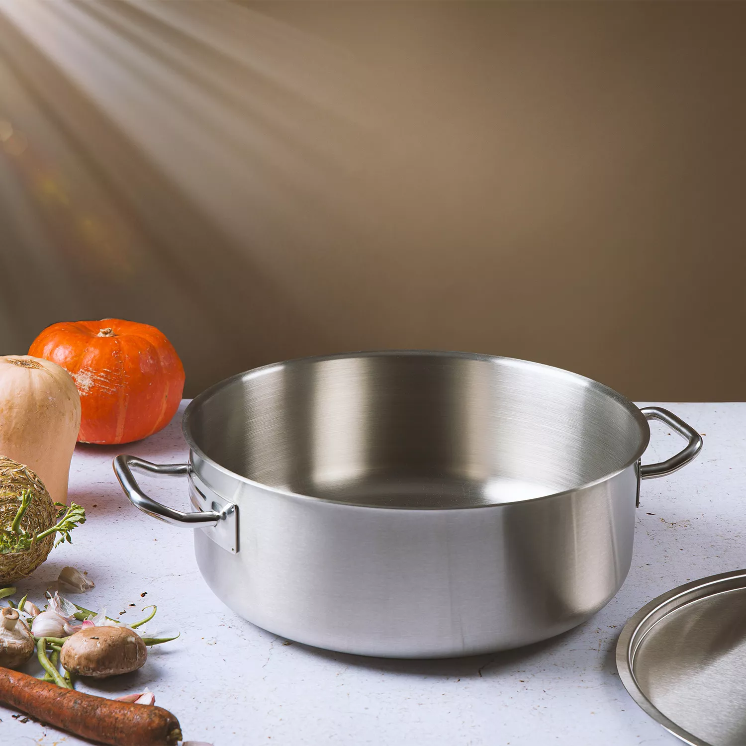 4.5 Qt. Tri-Ply Stainless Steel Rondeau with Lid, Le Creuset