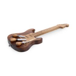 Picnic Time Guitar Legend Acacia Cheese Board & Tools Set