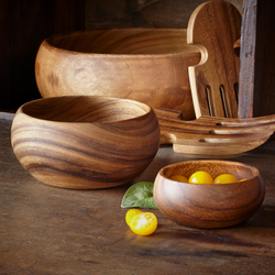 Acacia Wood Appetizer Bowl