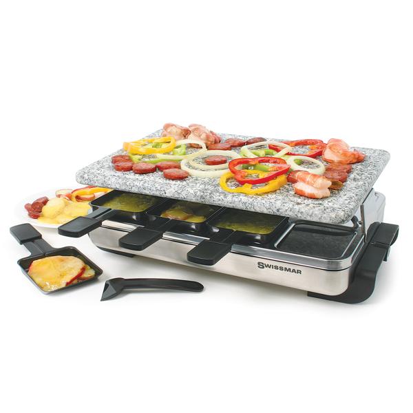 Stelvio Raclette Party Grill with Granite Stone Top