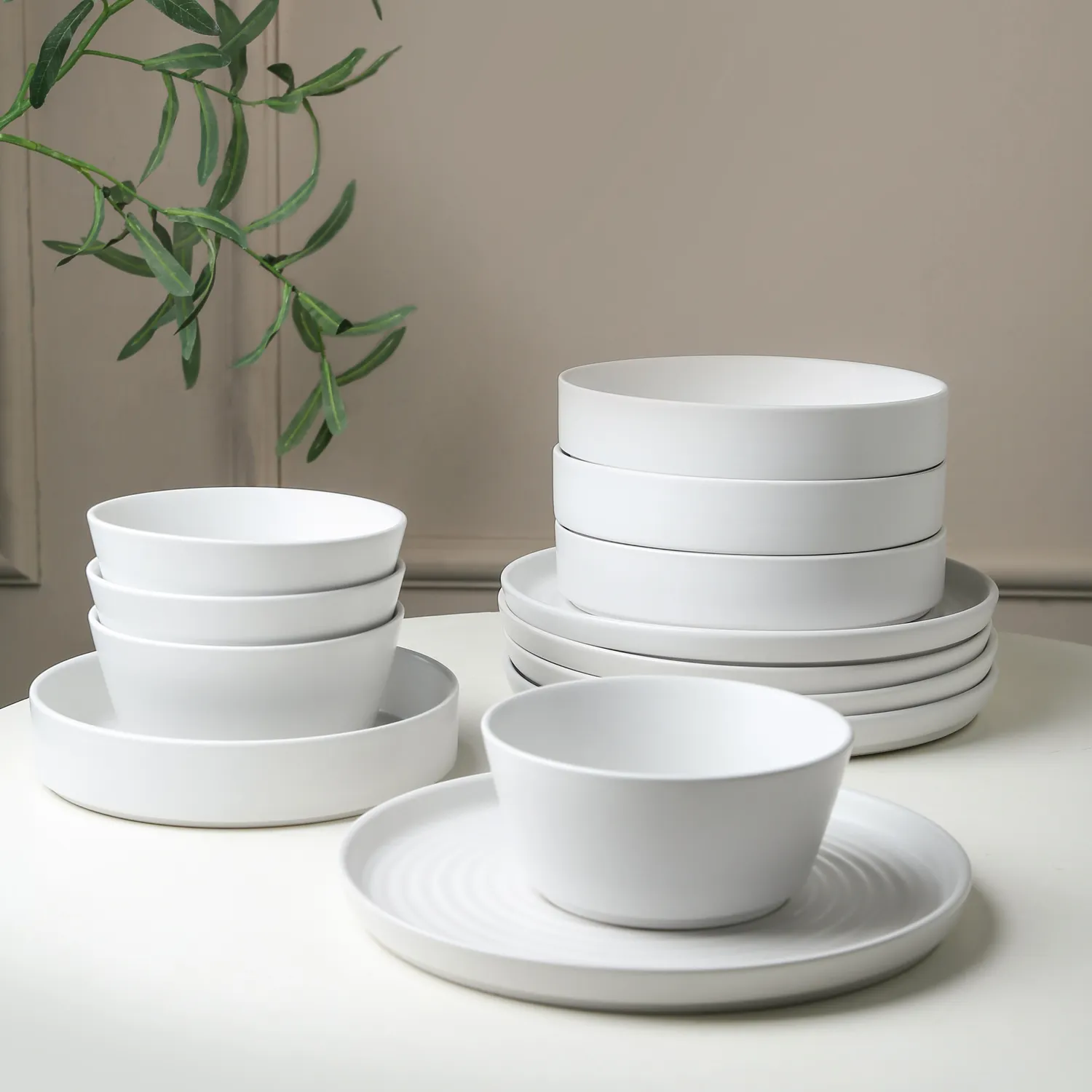 Stone Lain Elica Stoneware 12-Piece Dinnerware Set