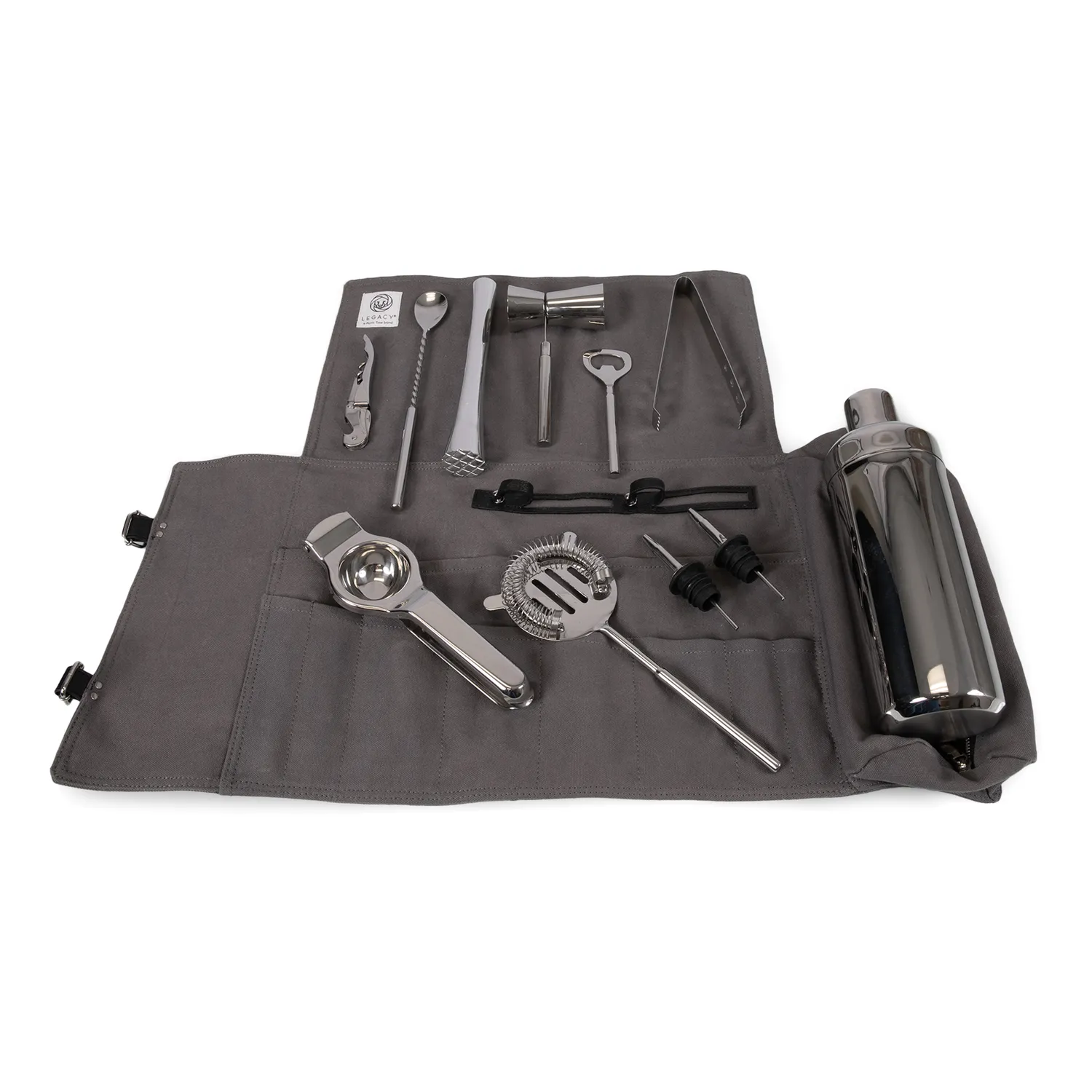 Picnic Time Roll-Up Bar Tools, Set of 12