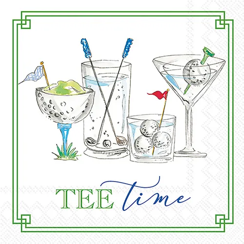 Boston International Tee Time Cocktail Napkins, Set of 20