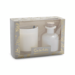 Sur La Table White Peppercorn Candle & Diffuser Gift Set