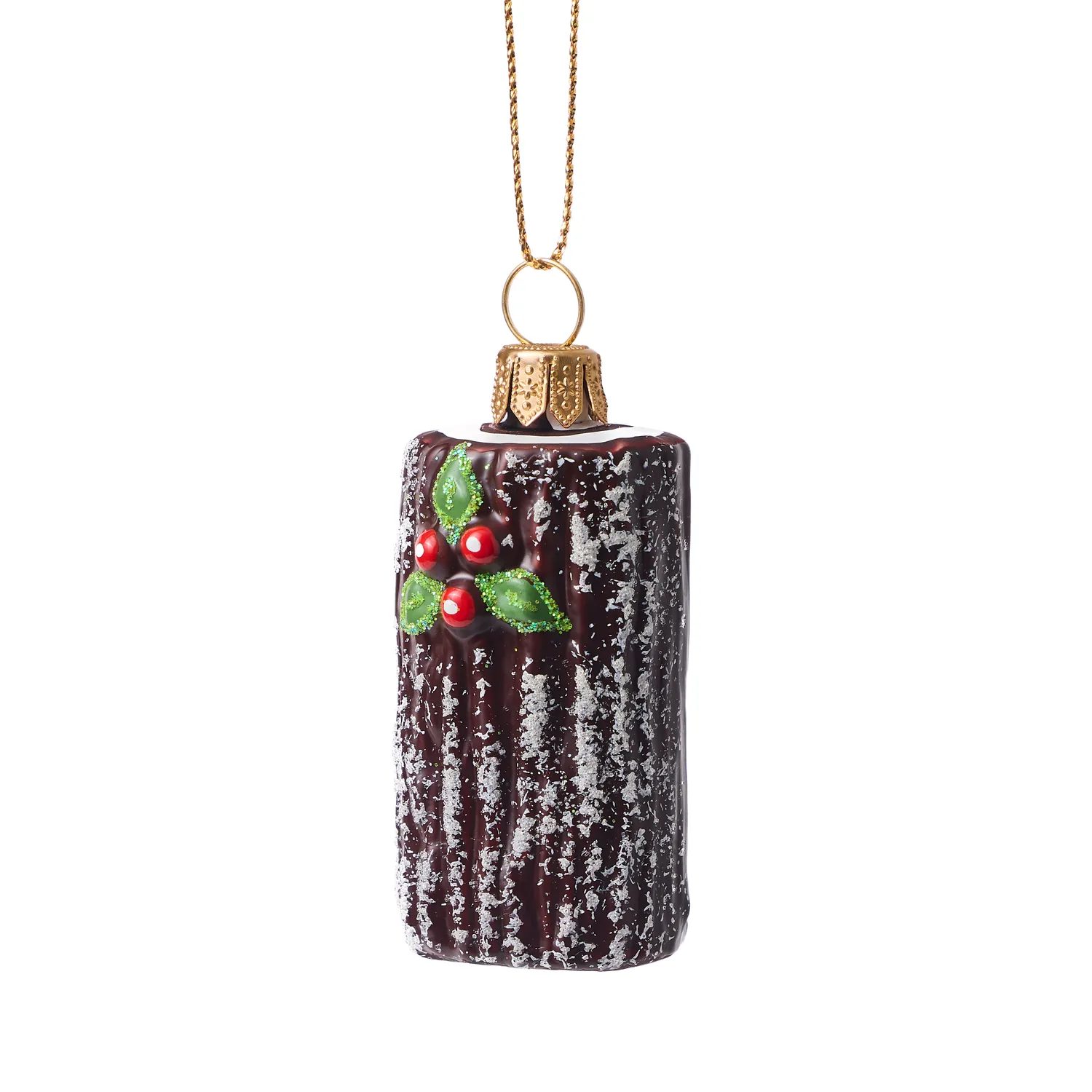 Sur la table Yula Log Ornament
