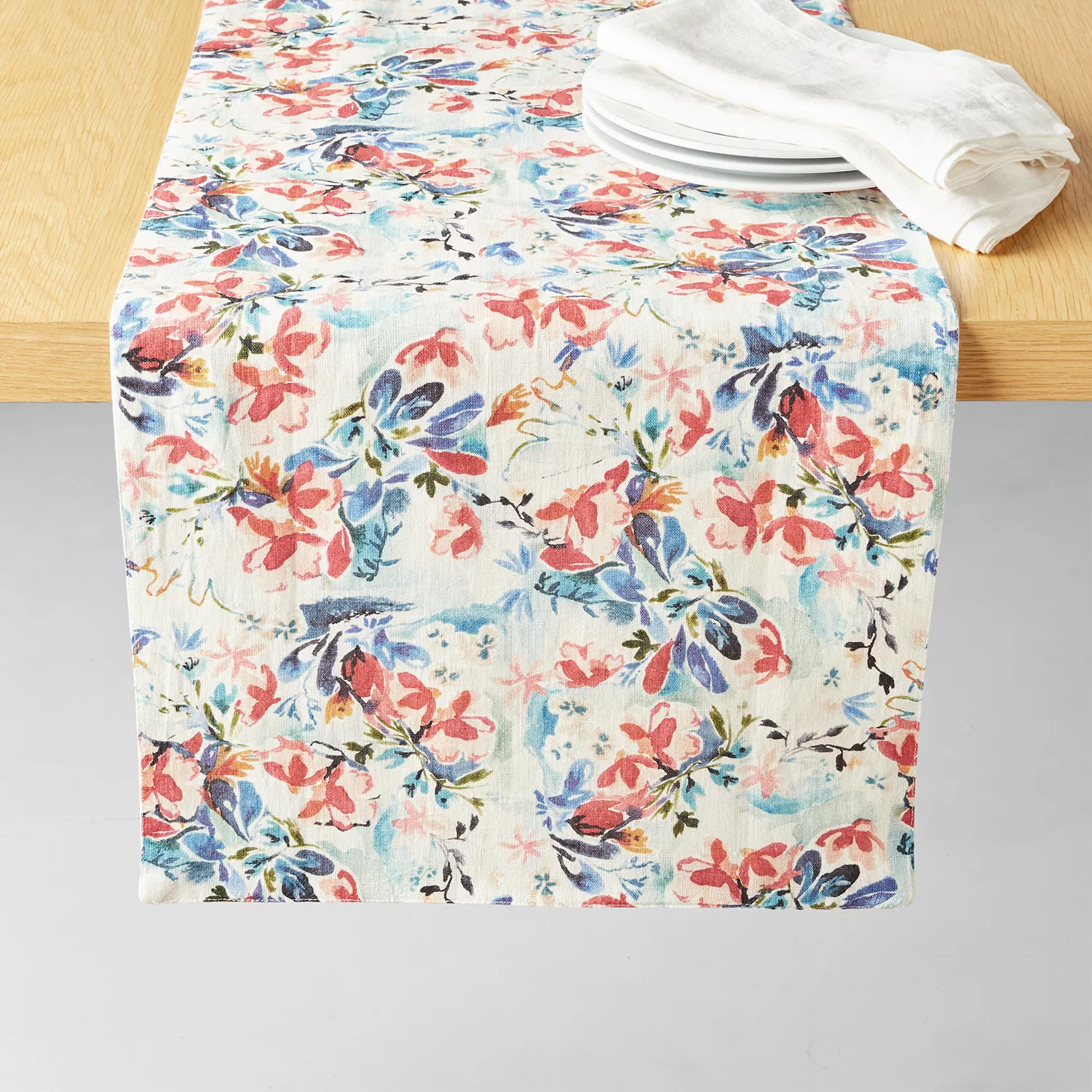 Sur La Table Floral Linen Runner