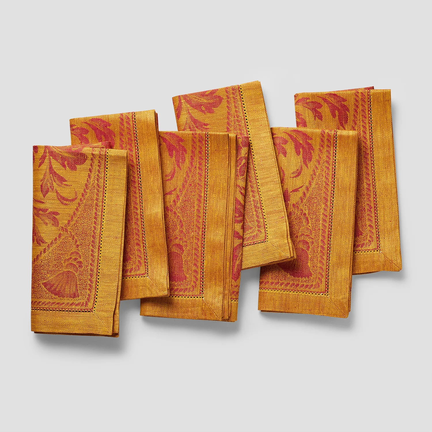 French Home Renaissance Linen Napkins, Set of 6