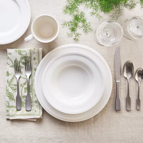Sur La Table Pearl Stoneware 16-Piece Dinnerware Set