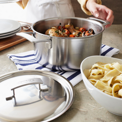 Demeyere Industry5 Stainless Steel Dutch Oven with Lid, 5.5 Qt.