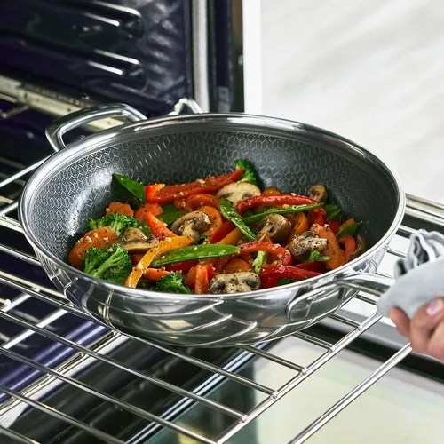 GreenPan Spectra Thermobond Hybrid Ceramic Nonstick Wok with Lid, 12"