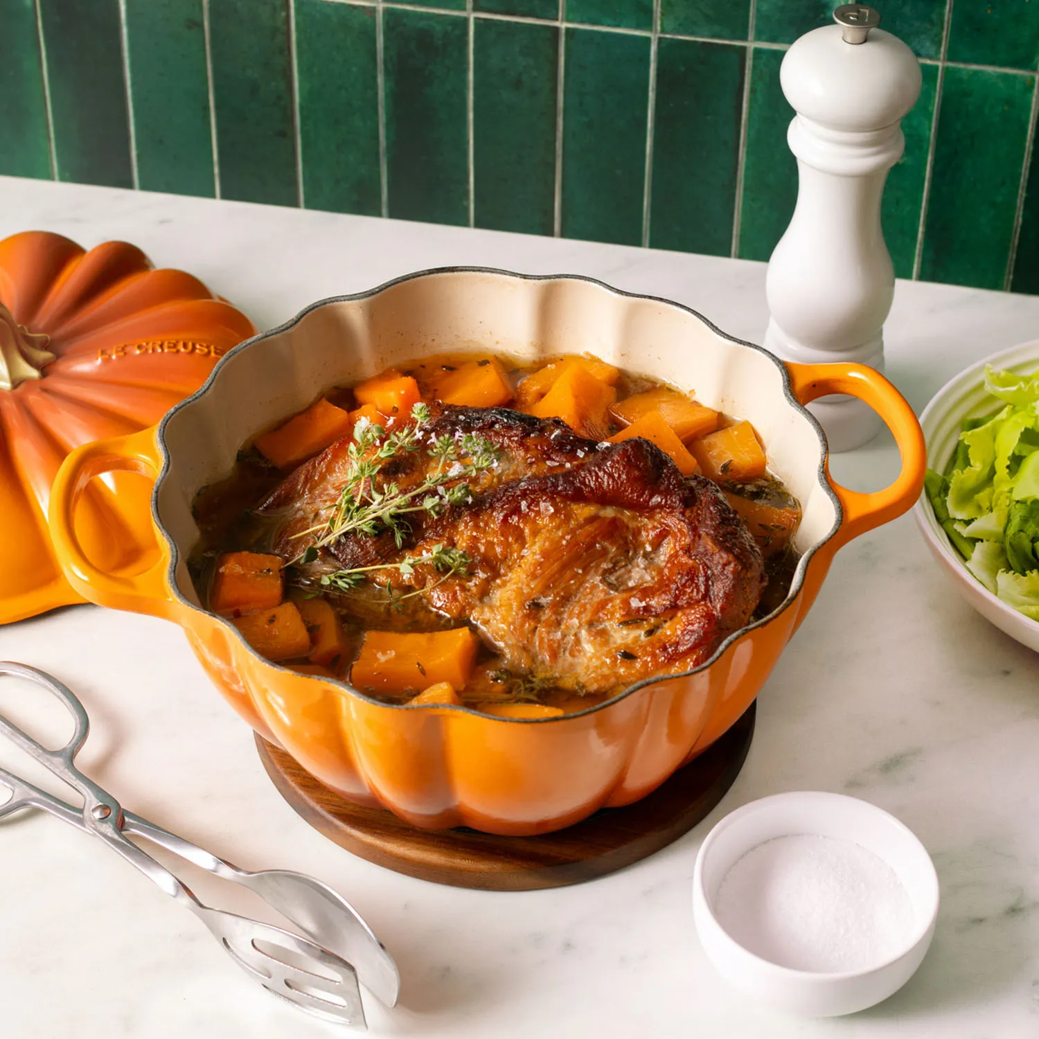 Le Creuset Enameled Cast Iron Pumpkin Cocotte, 4 Qt.
