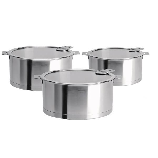 Cristel Strate Saucepans, Set of 3