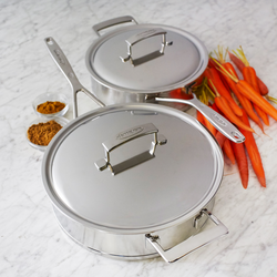 Demeyere Silver7 Stainless Steel Sauté Pan with Lid