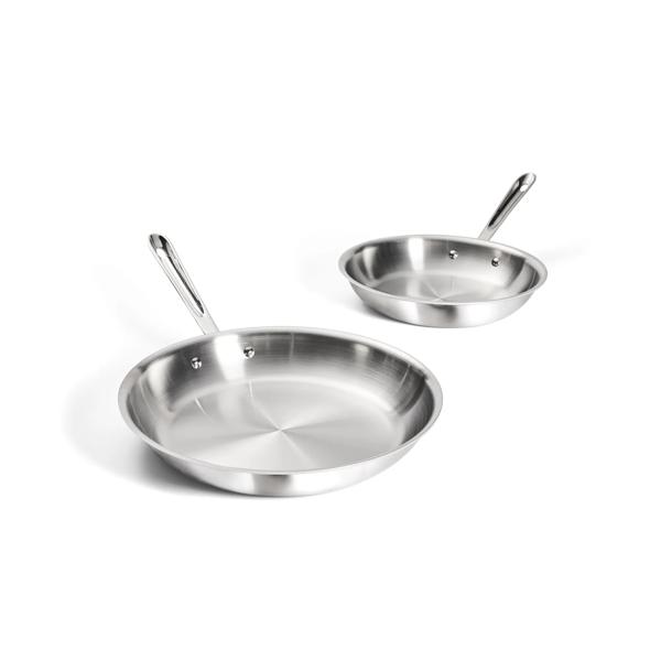 All-Clad D3 Stainless Steel Set of 2 Skillets, 10" & 12"