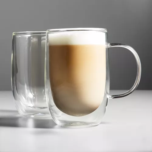 Sur La Table Double-Wall Latte Glasses, Set Of 2