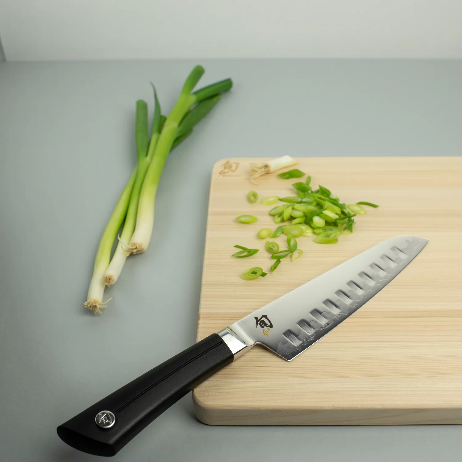 Shun Sora Hollow-Edge Santoku, 7"