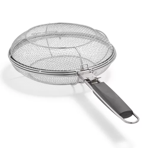 Sur La Table Stainless Steel 2-in-1 Mesh Pan with Removable Handle